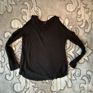 Sanctuary black shoulder cut out shirt